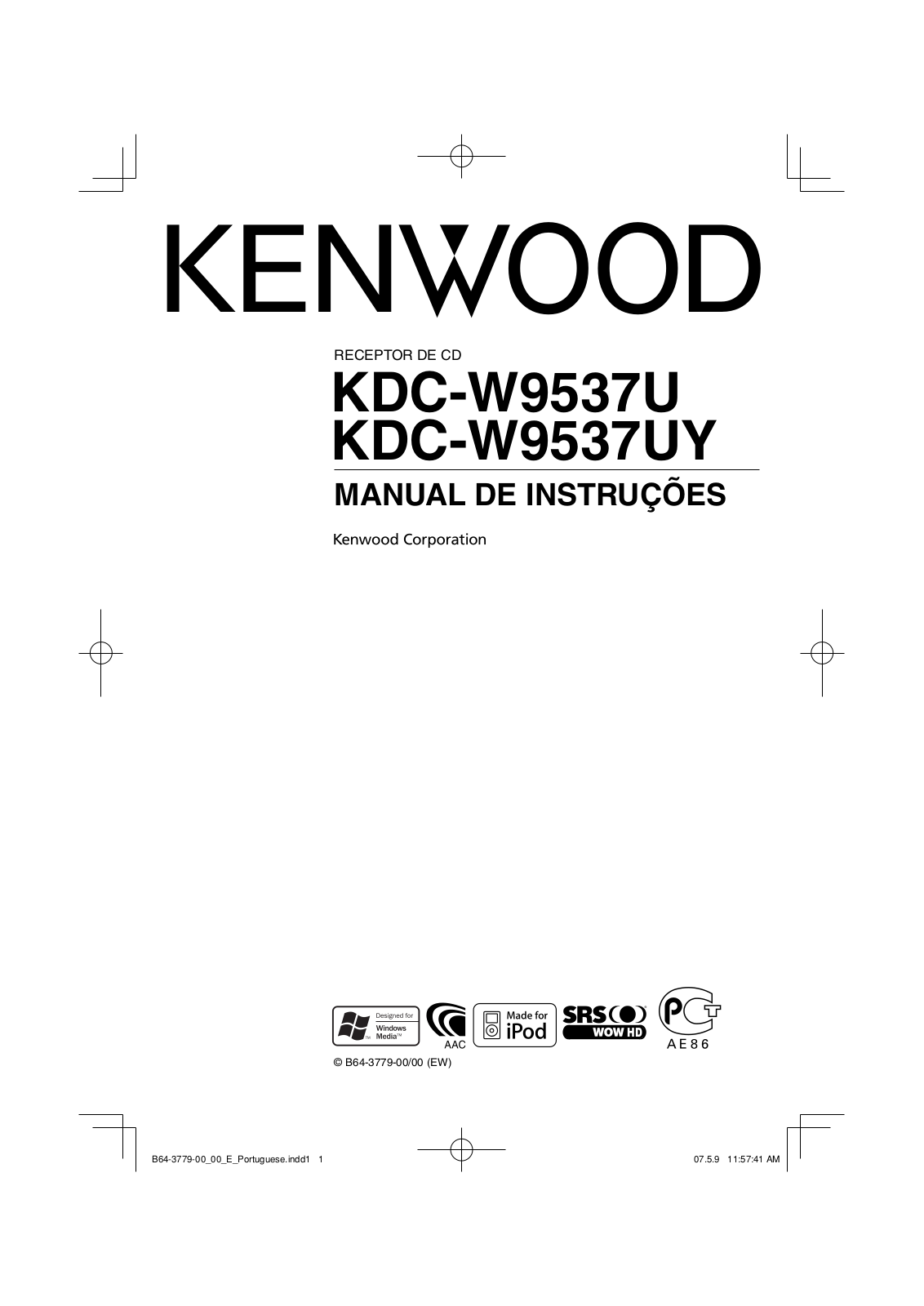 Kenwood KDC-W9537U, KDC-W9537UY User Manual