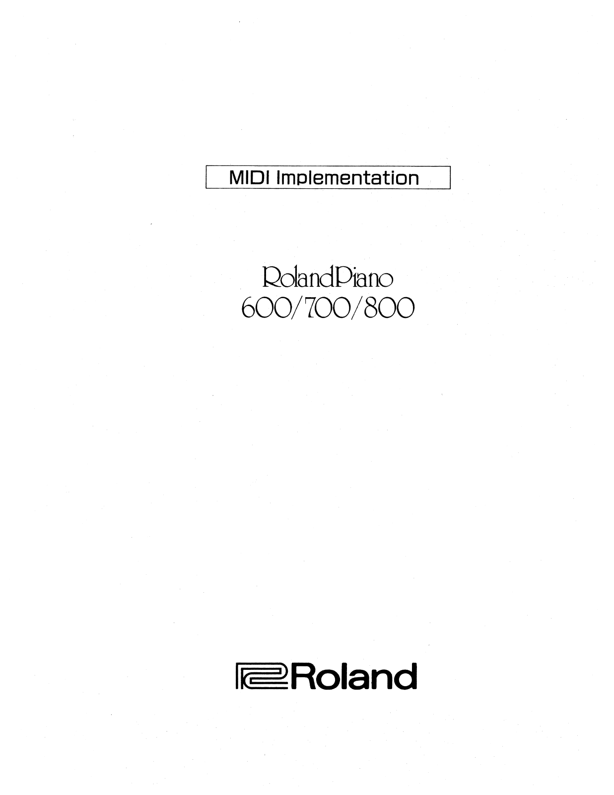 Roland HP-600 Implementation