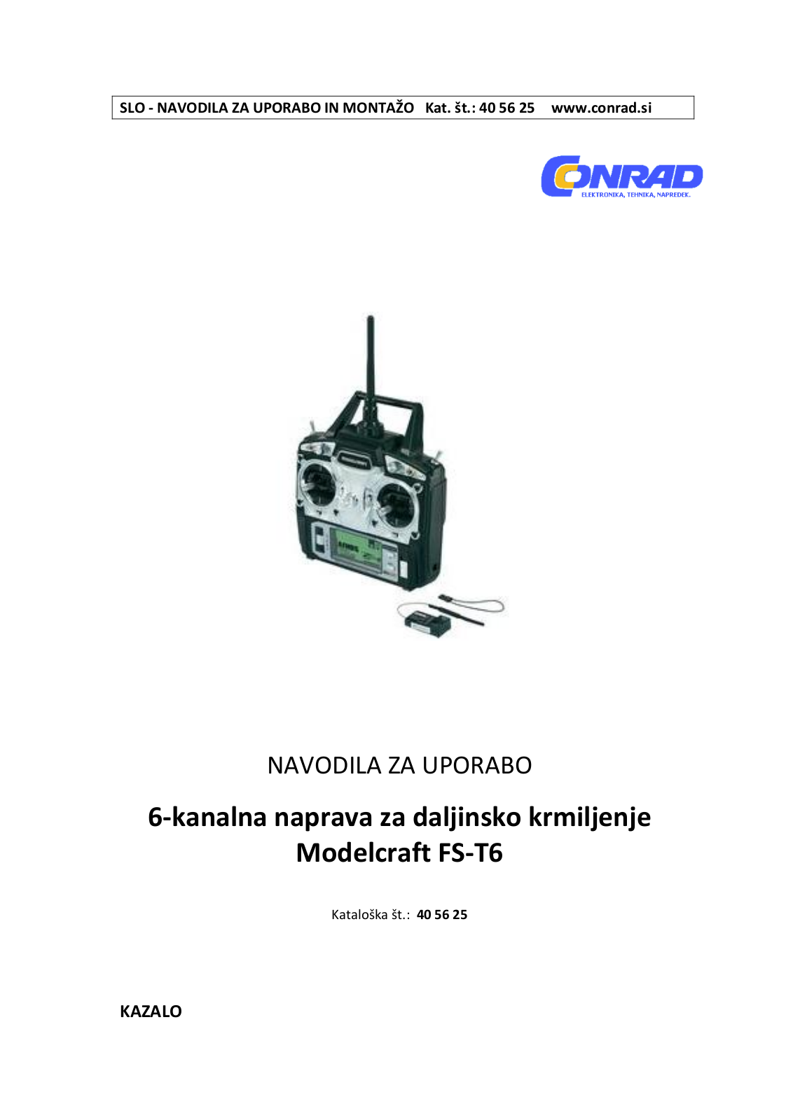 Modelcraft FS-T6 Operating instructions