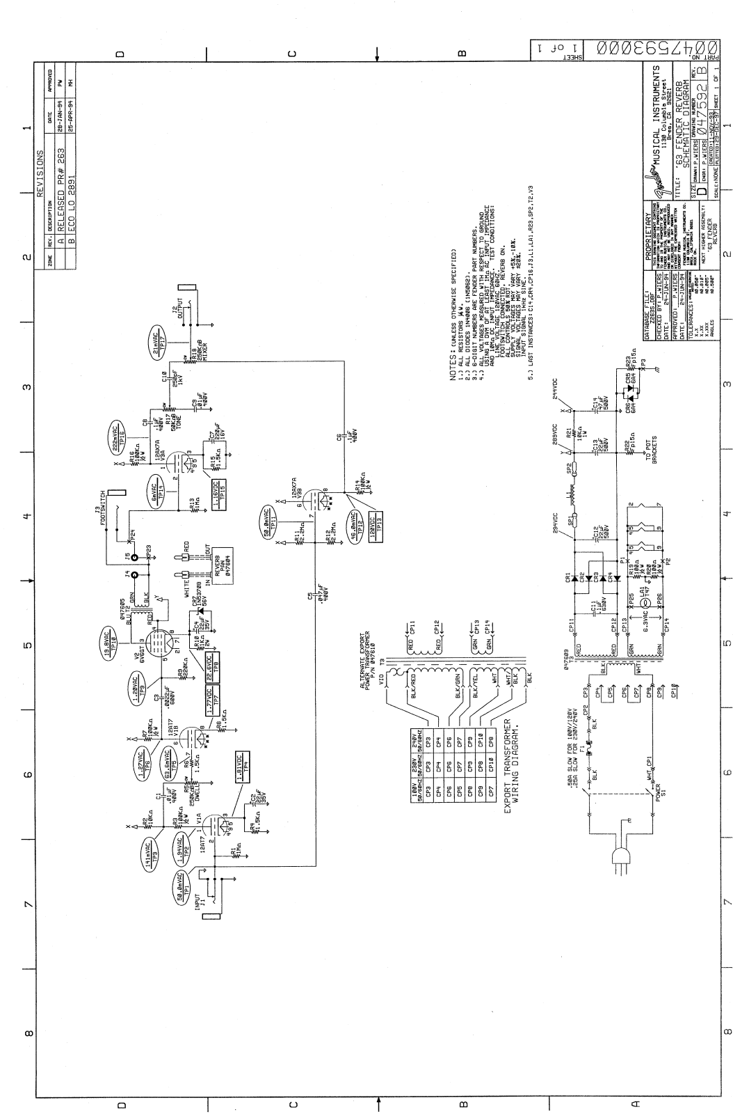 Fender 63 Schematic