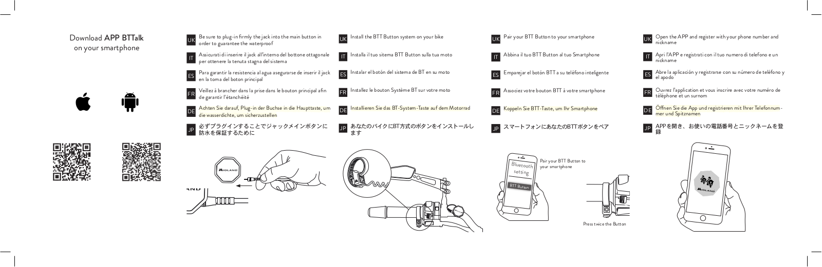 Midland Radio BTTBUTTON Users manual