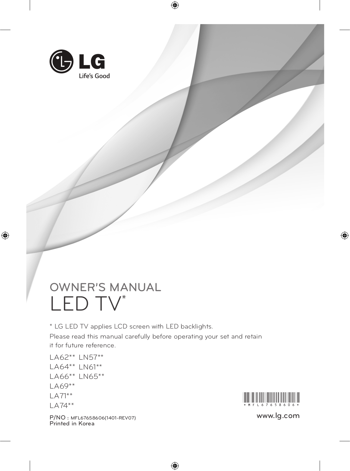 LG 55LA710V Owner’s Manual