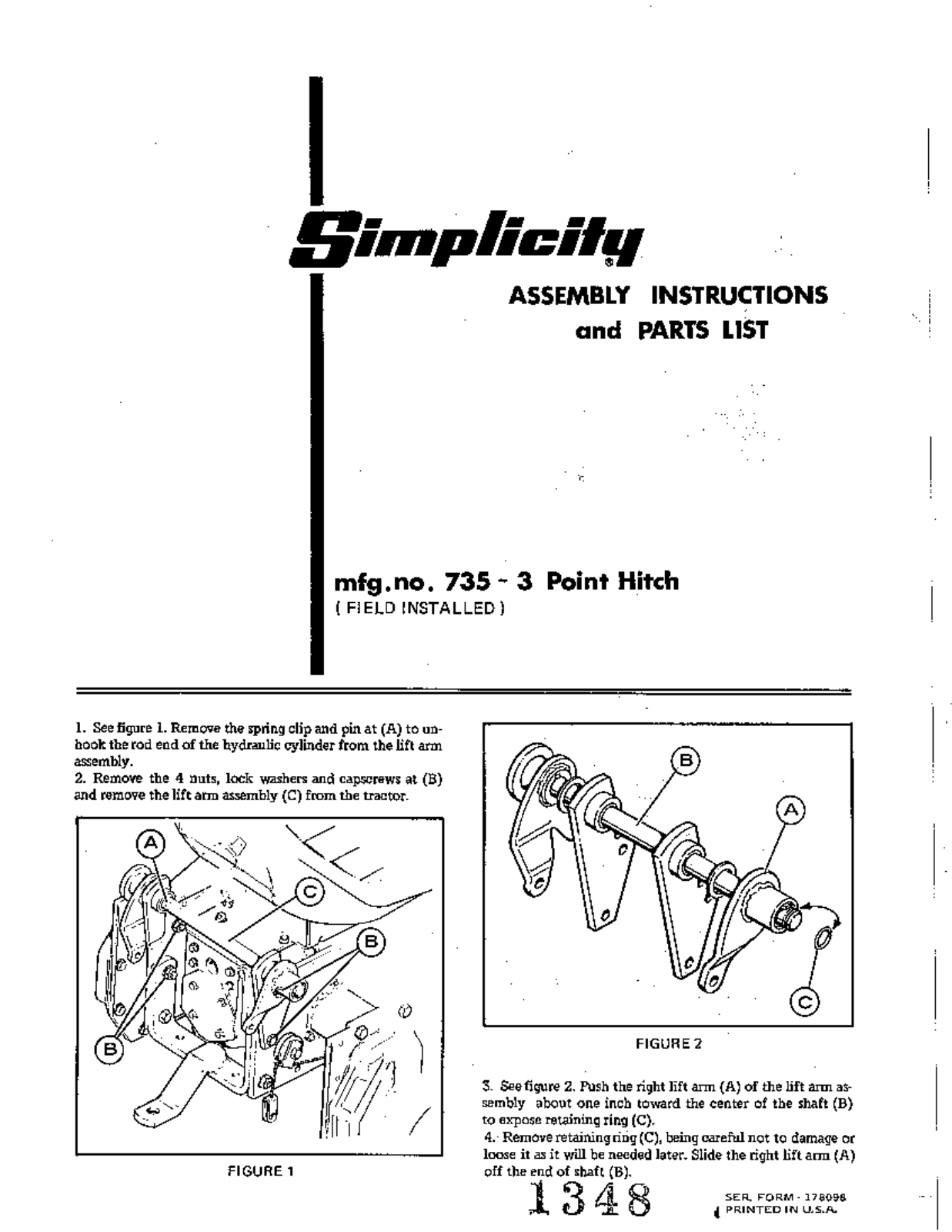 Simplicity 735 User Manual