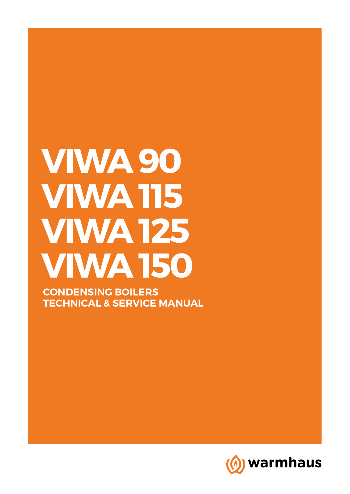 Warmhaus viwa 115, viwa 90, viwa 125, viwa 150 Technical & Service Manual