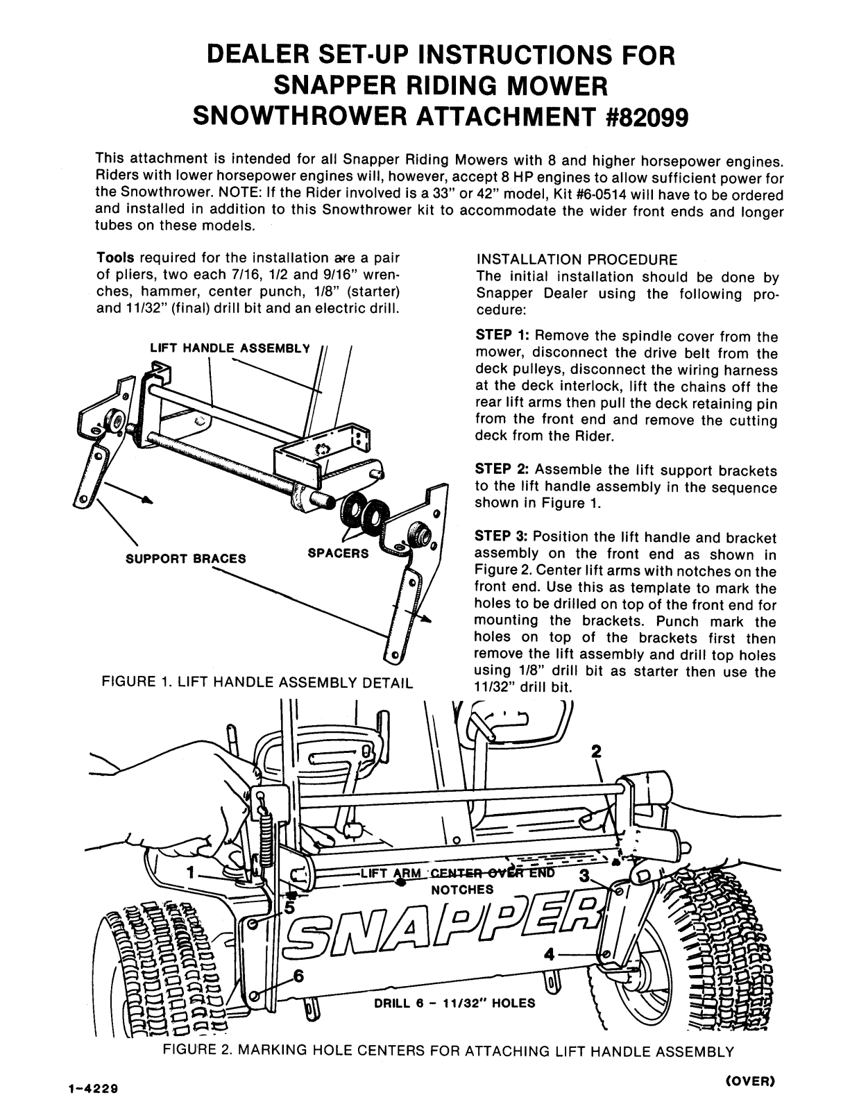 Snapper 82099 User Manual