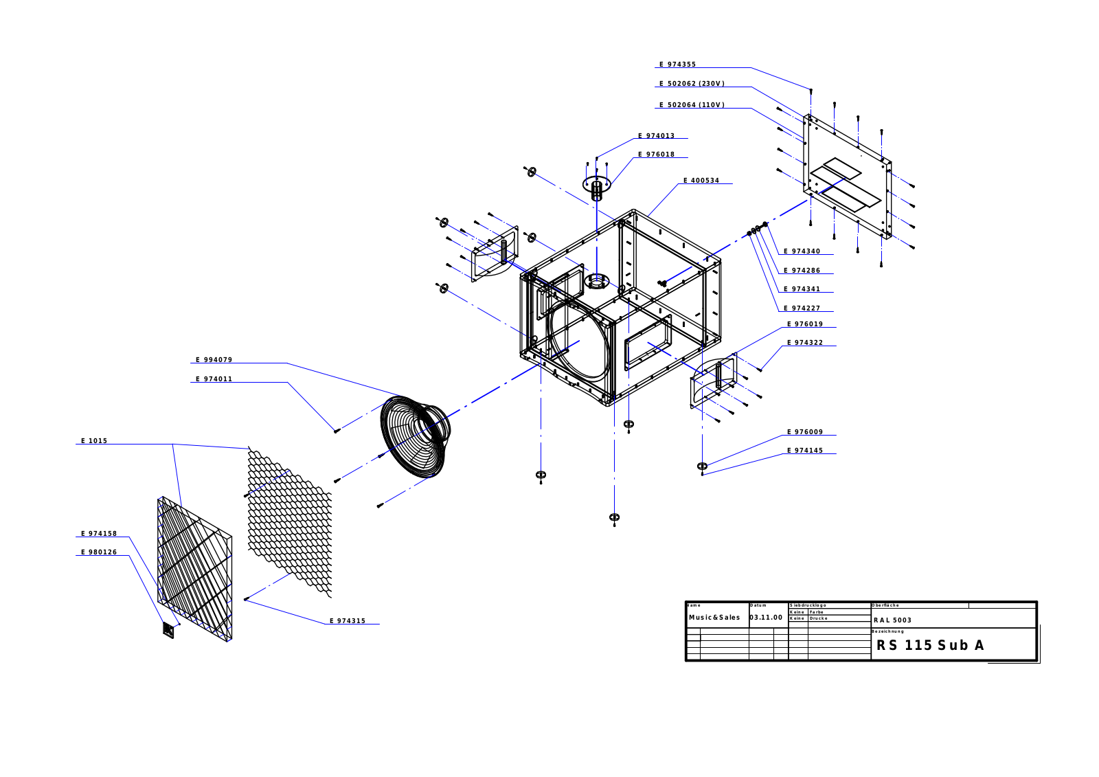 HK rs115 sub a schematic