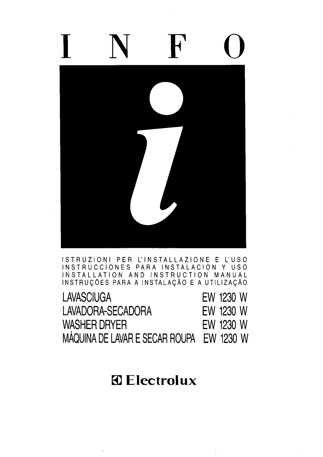 AEG-Electrolux EW1230W User Manual