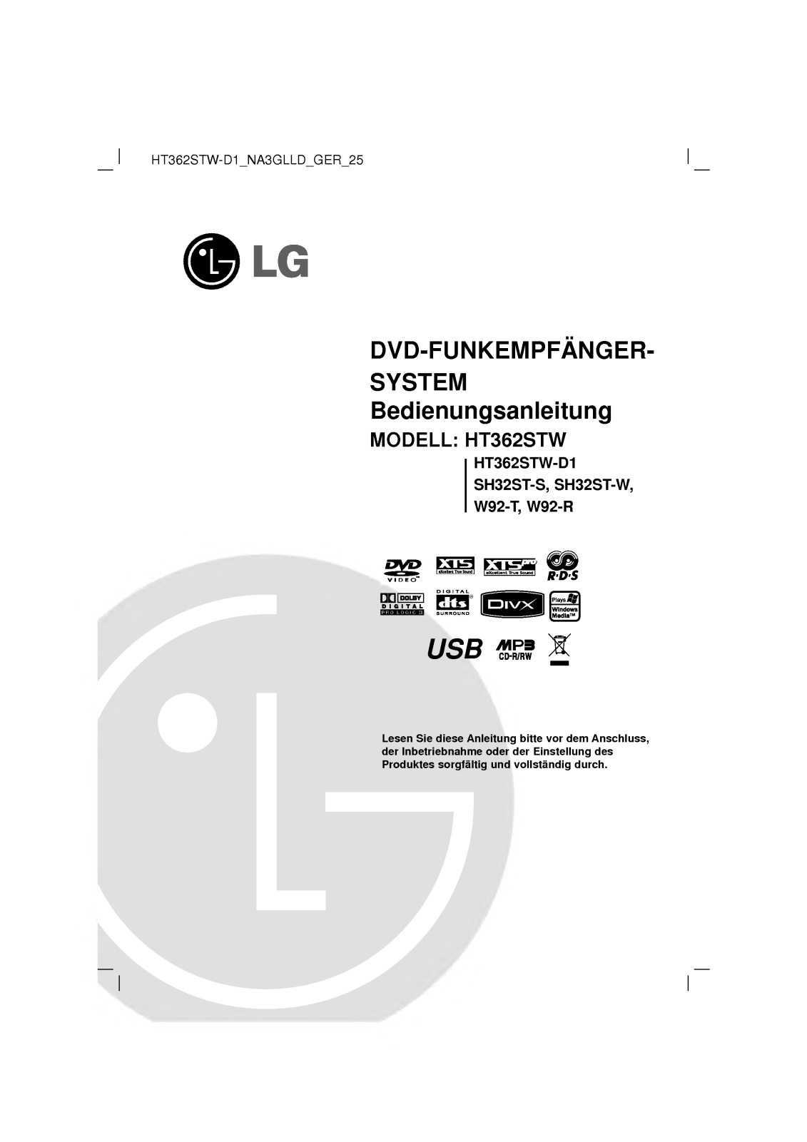 Lg HT362STW User Manual