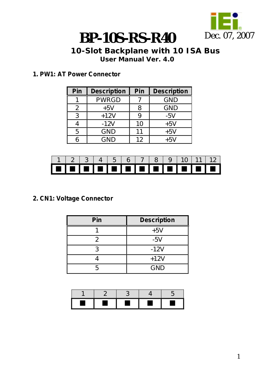 IEI Integration BP-10S-RS User Manual