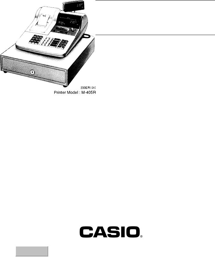 CASIO 230ER Service Manual