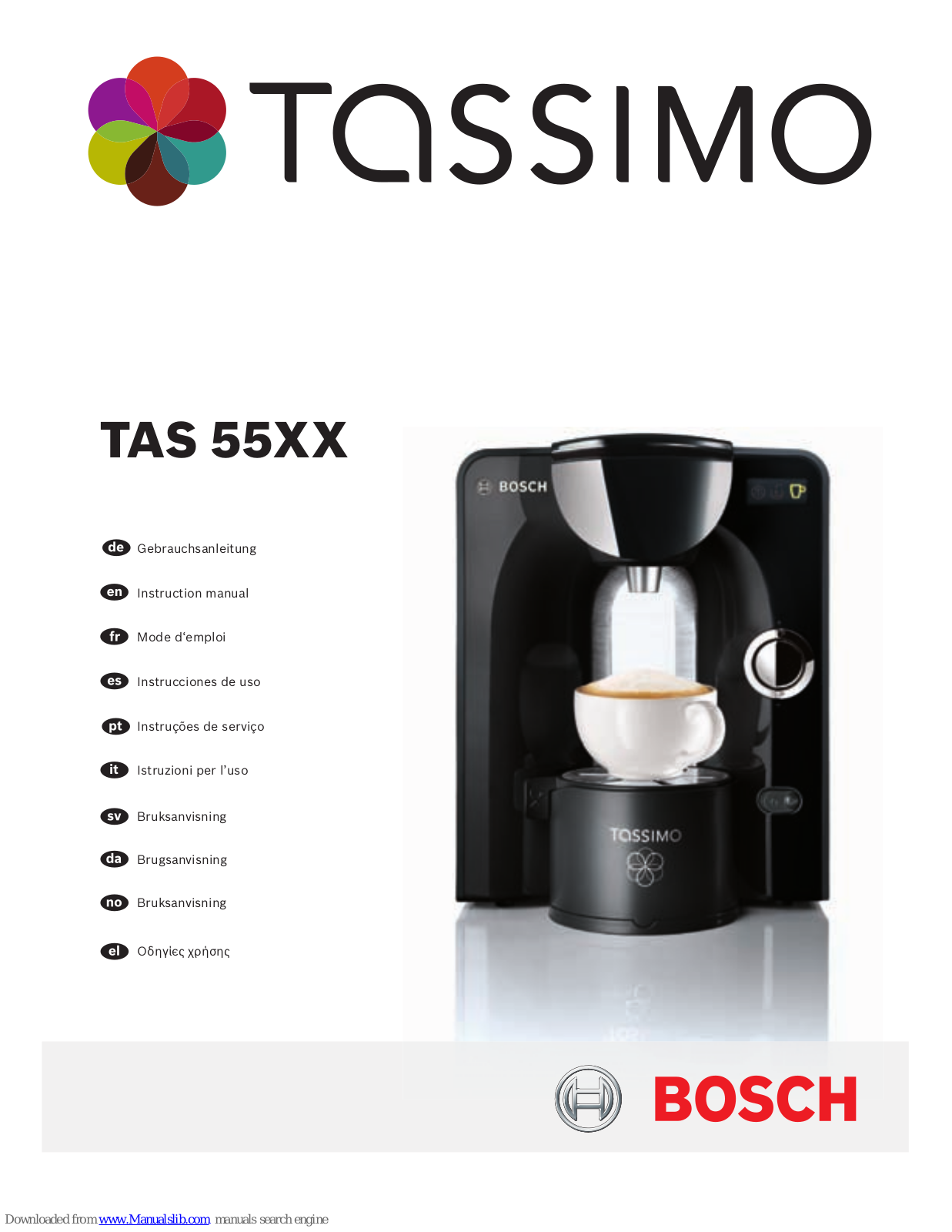 Bosch Tassimo TAS 55 Instruction Manual