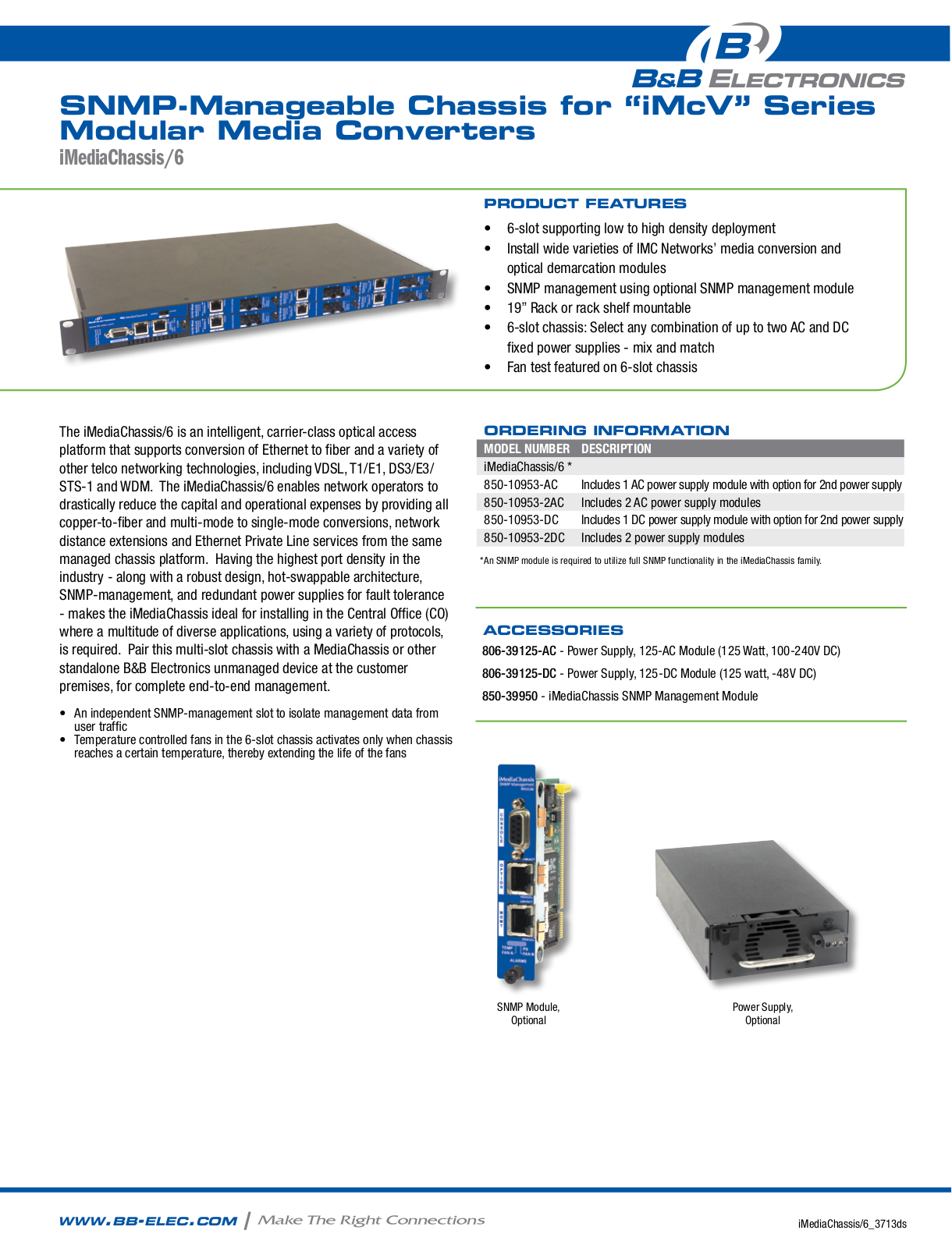 B&B Electronics 850-10953-DC Datasheet