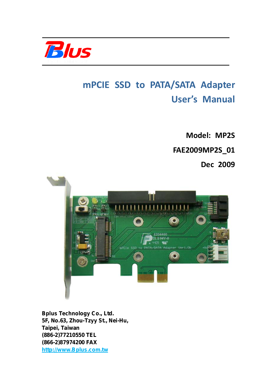 Bplus MP2S User Manual