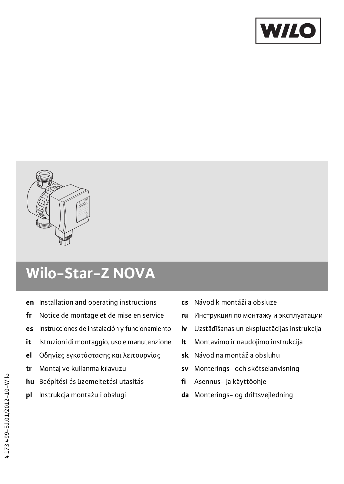 WILO Star-Z NOVA User Manual