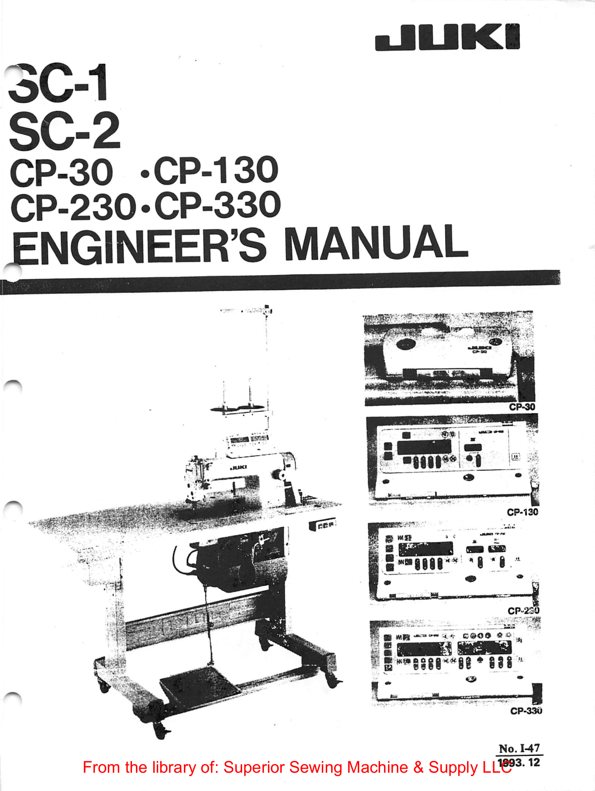 Juki SC1, SC2 Manual