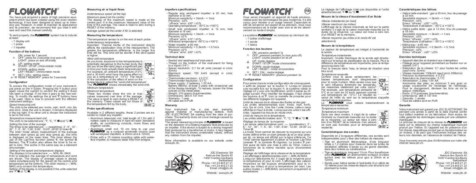 JDC Electronic SA Flowatch User Manual