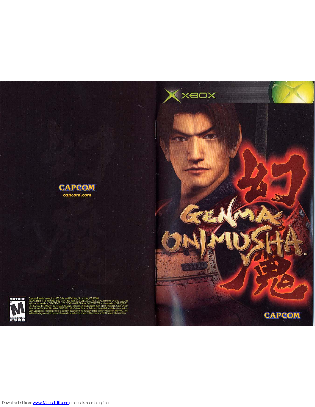 Capcom GENMA ONIMUSHA User Manual