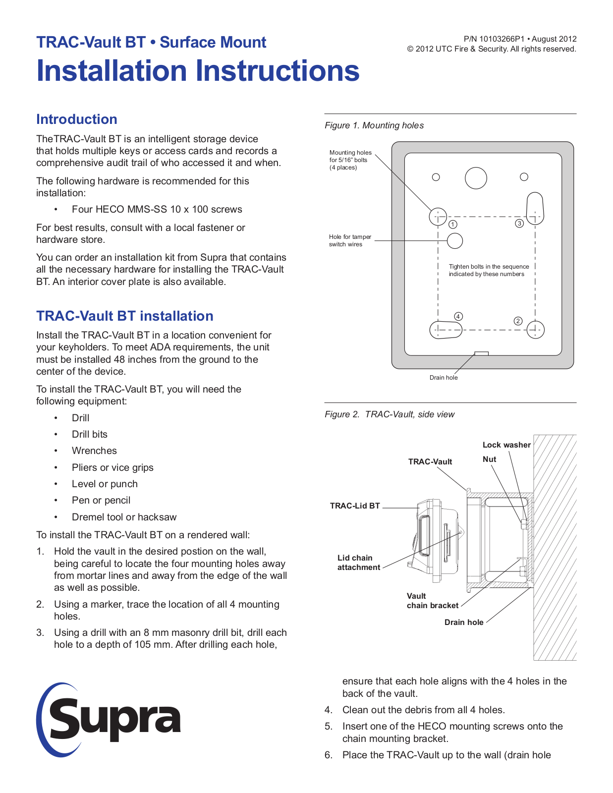 UTC Fire and Security Americas 10102938G1 User Manual