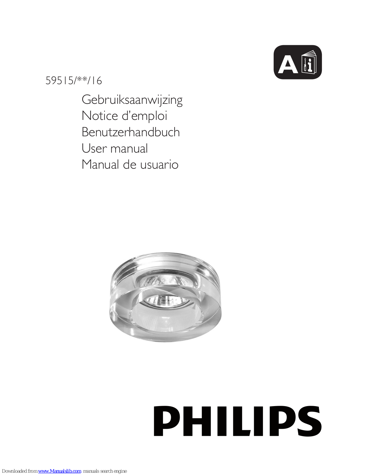 Philips 59515-30-16, 59515-60-16, 59515-67-16, 59515/**/16 User Manual