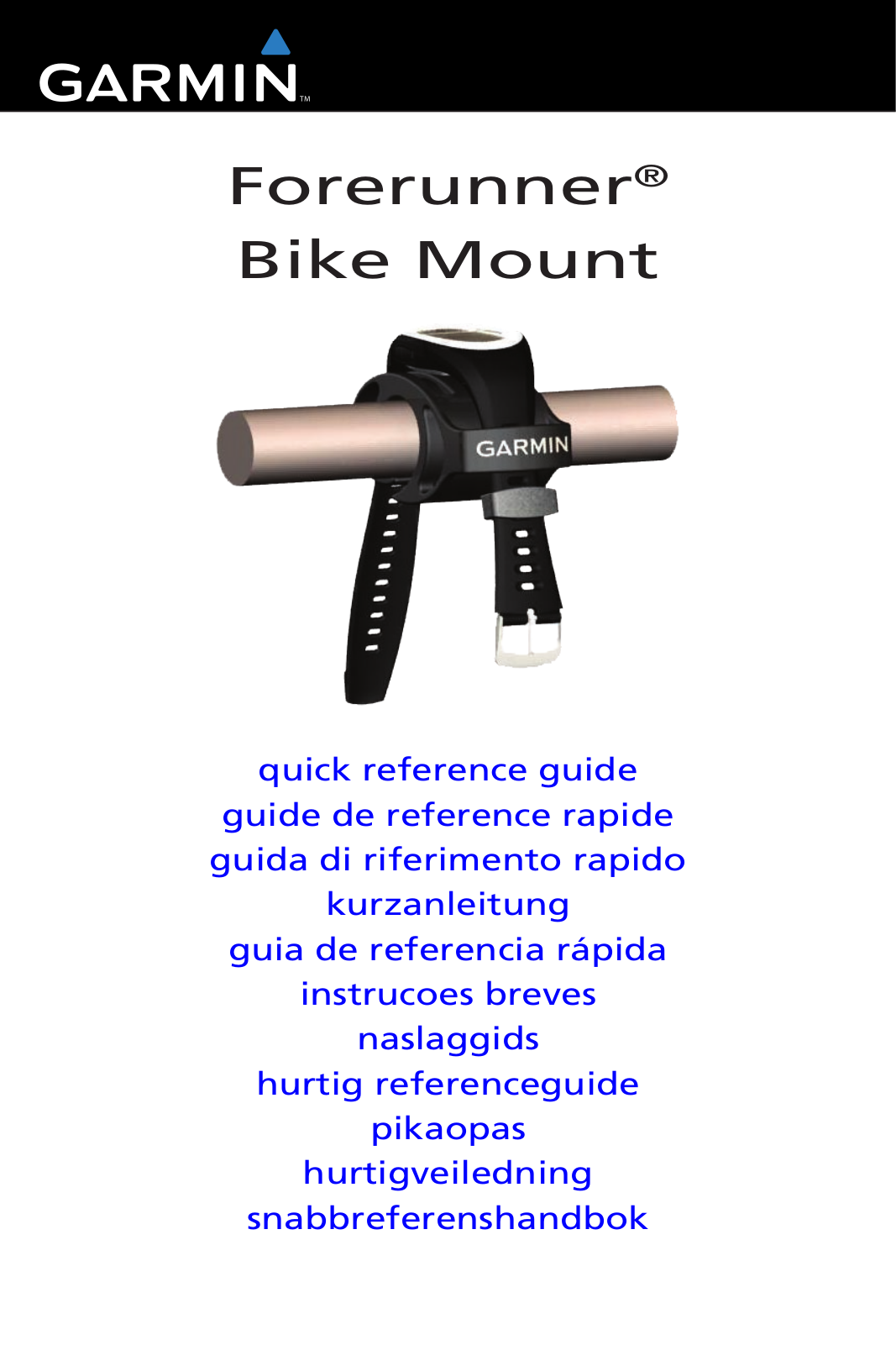 Garmin Bike Mount Quick Reference Guide