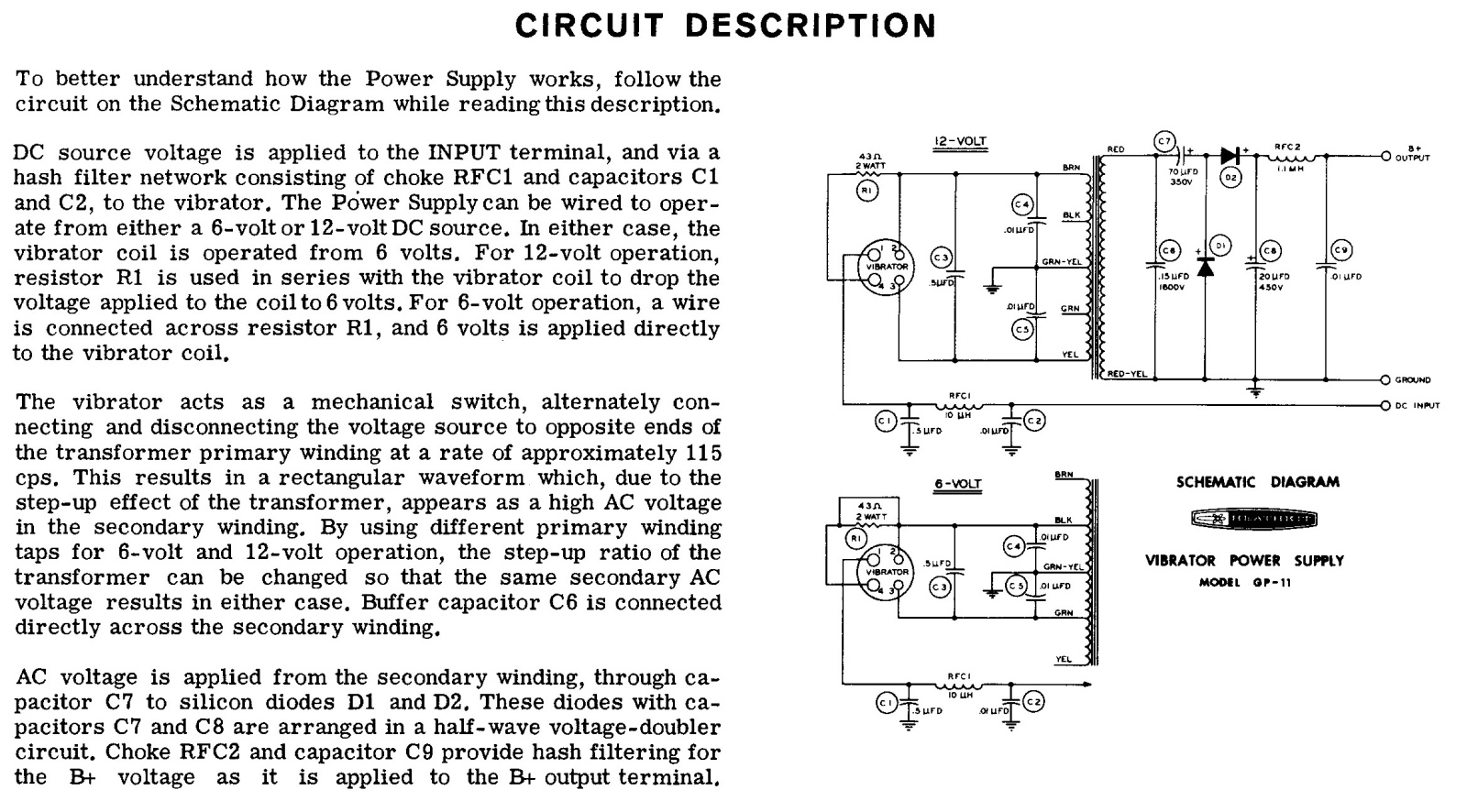 Heathkit GP-11 Schematic