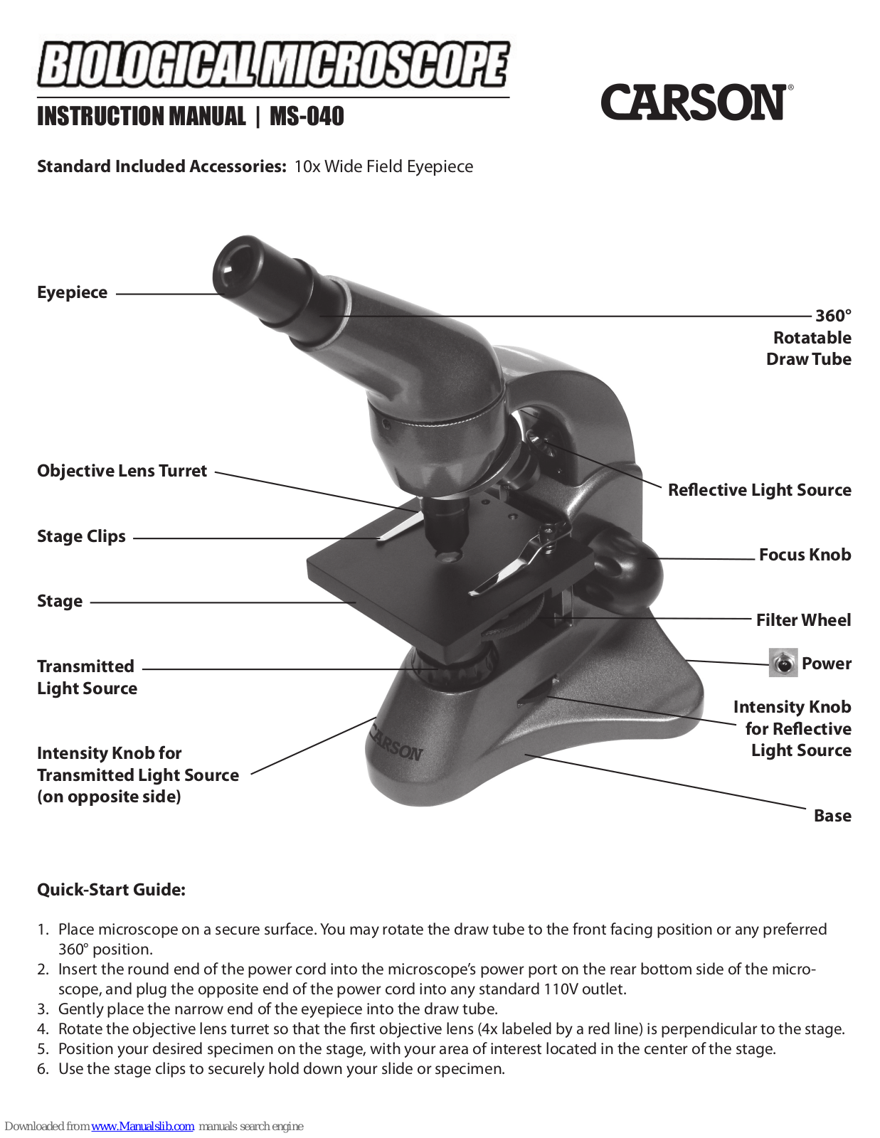 Carson MS-040 Instruction Manual