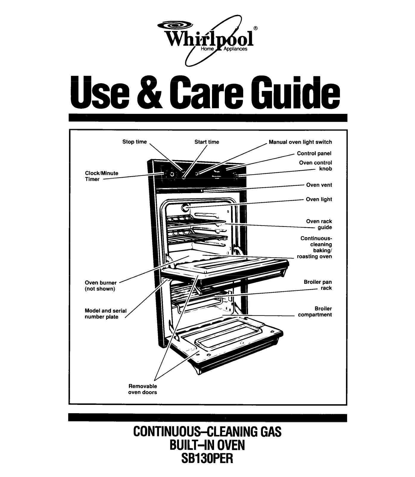 Whirlpool SB130PE Owner's Manual