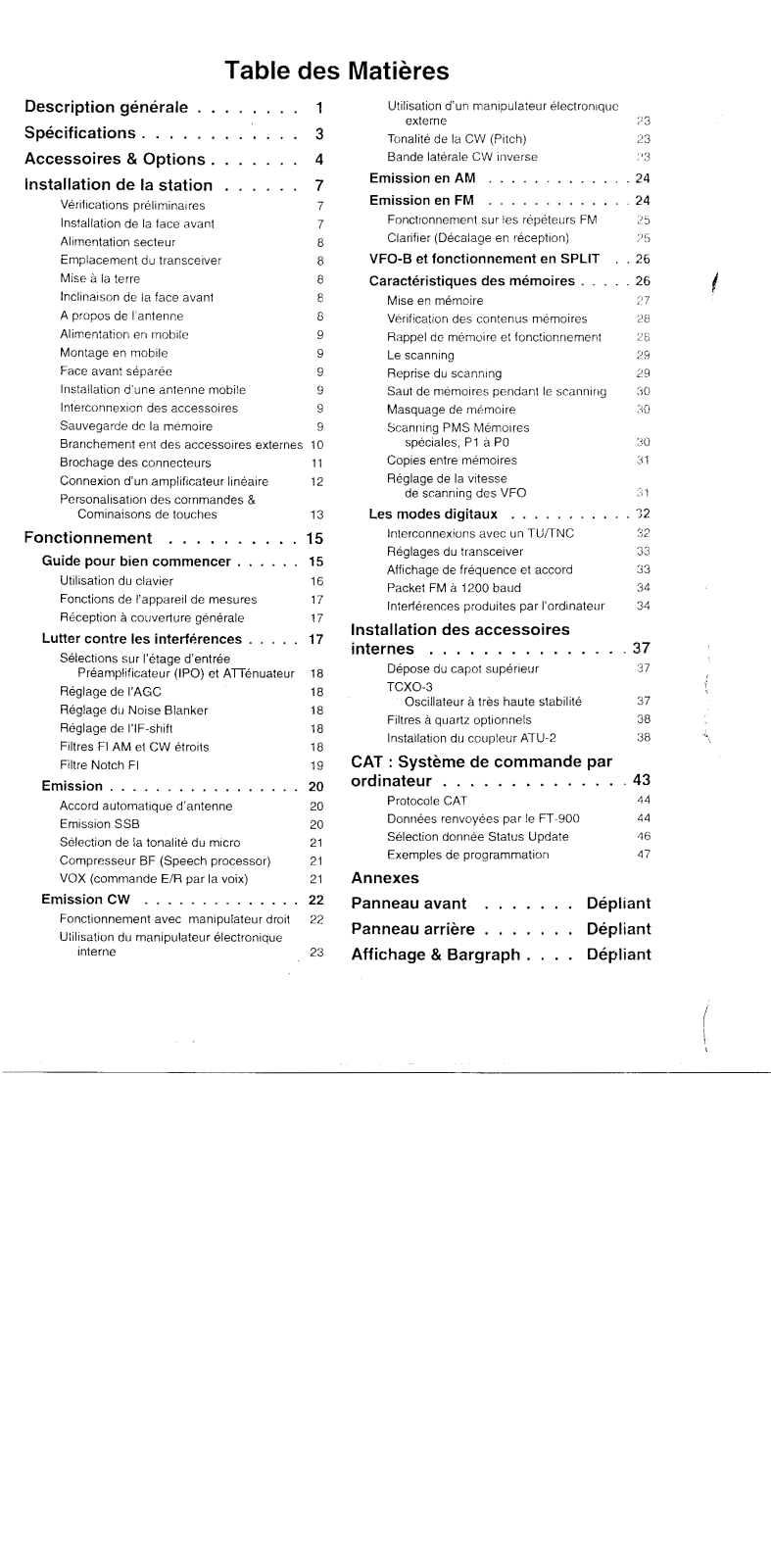 Yaesu FT-900 User Manual