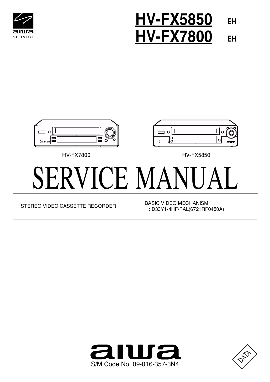 Aiwa HV-FX5850 Service Manual