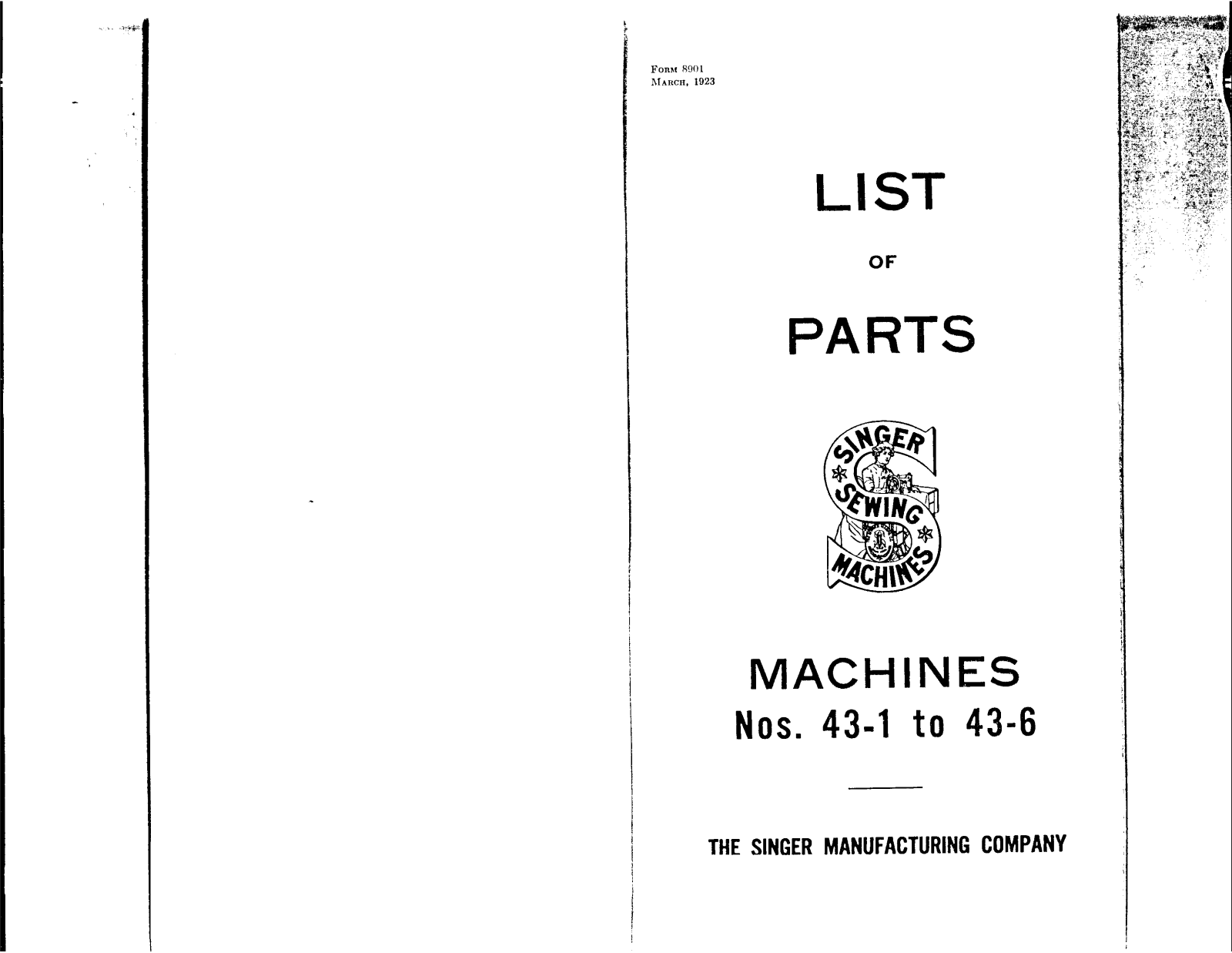 Singer 43-6 User Manual