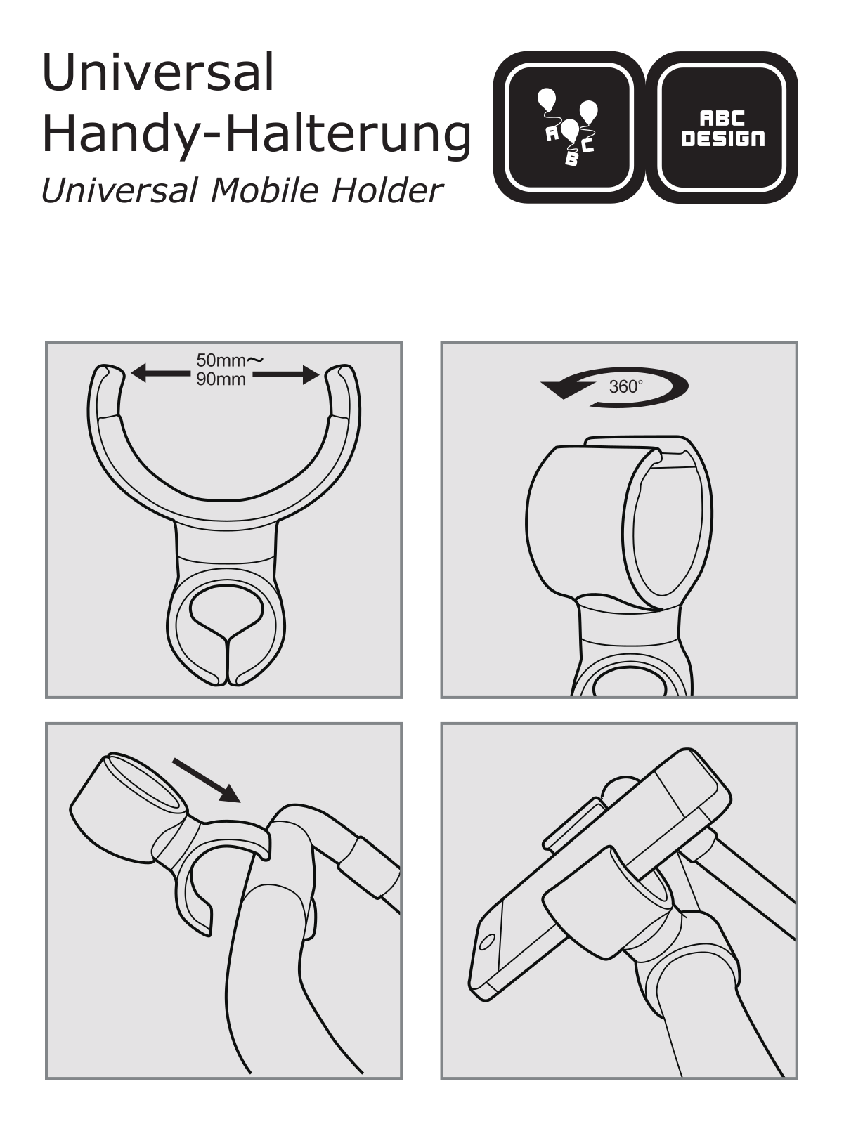 ABC Design Universal Handy-Halterung operation manual