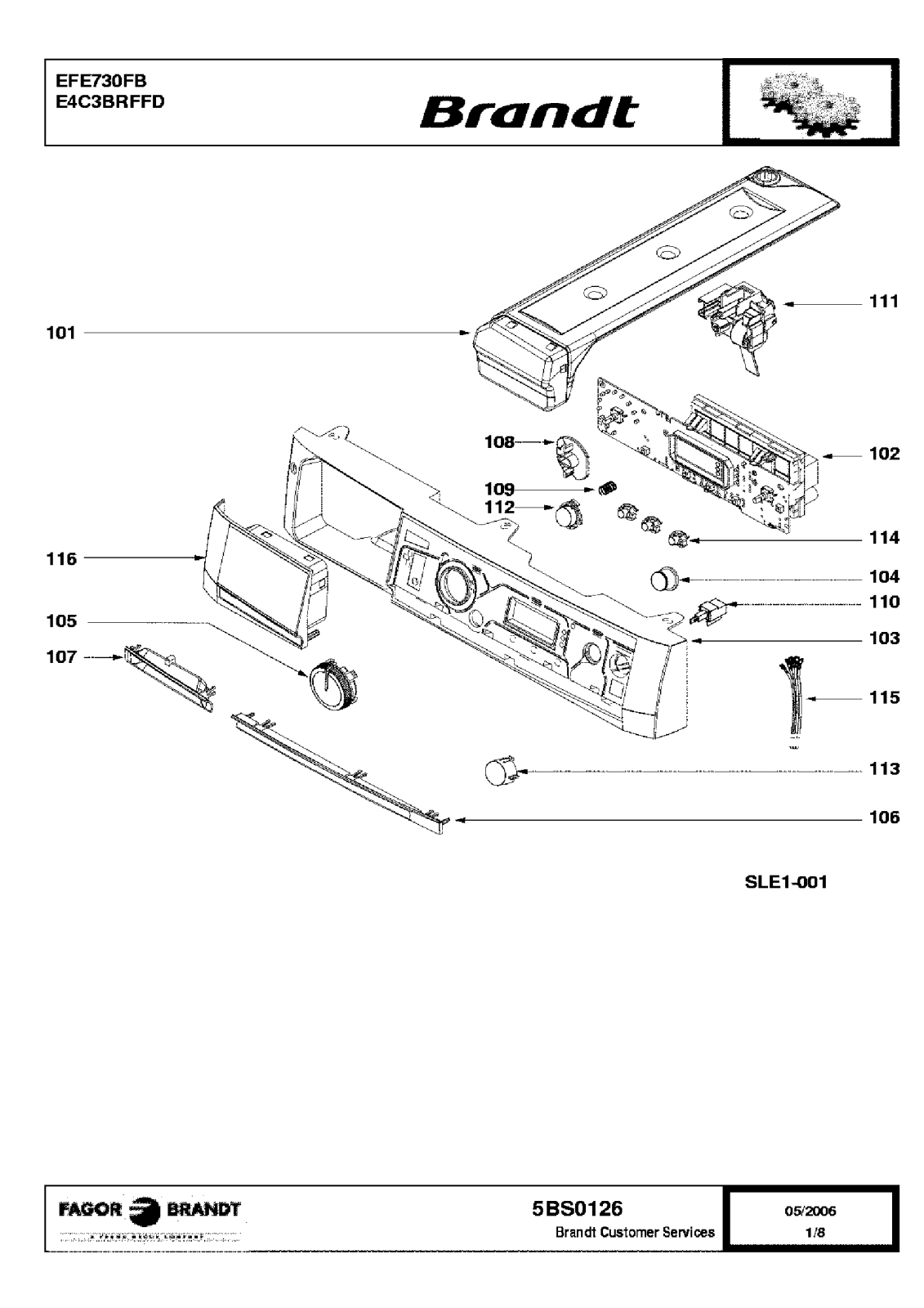 BRANDT EFE730F User Manual