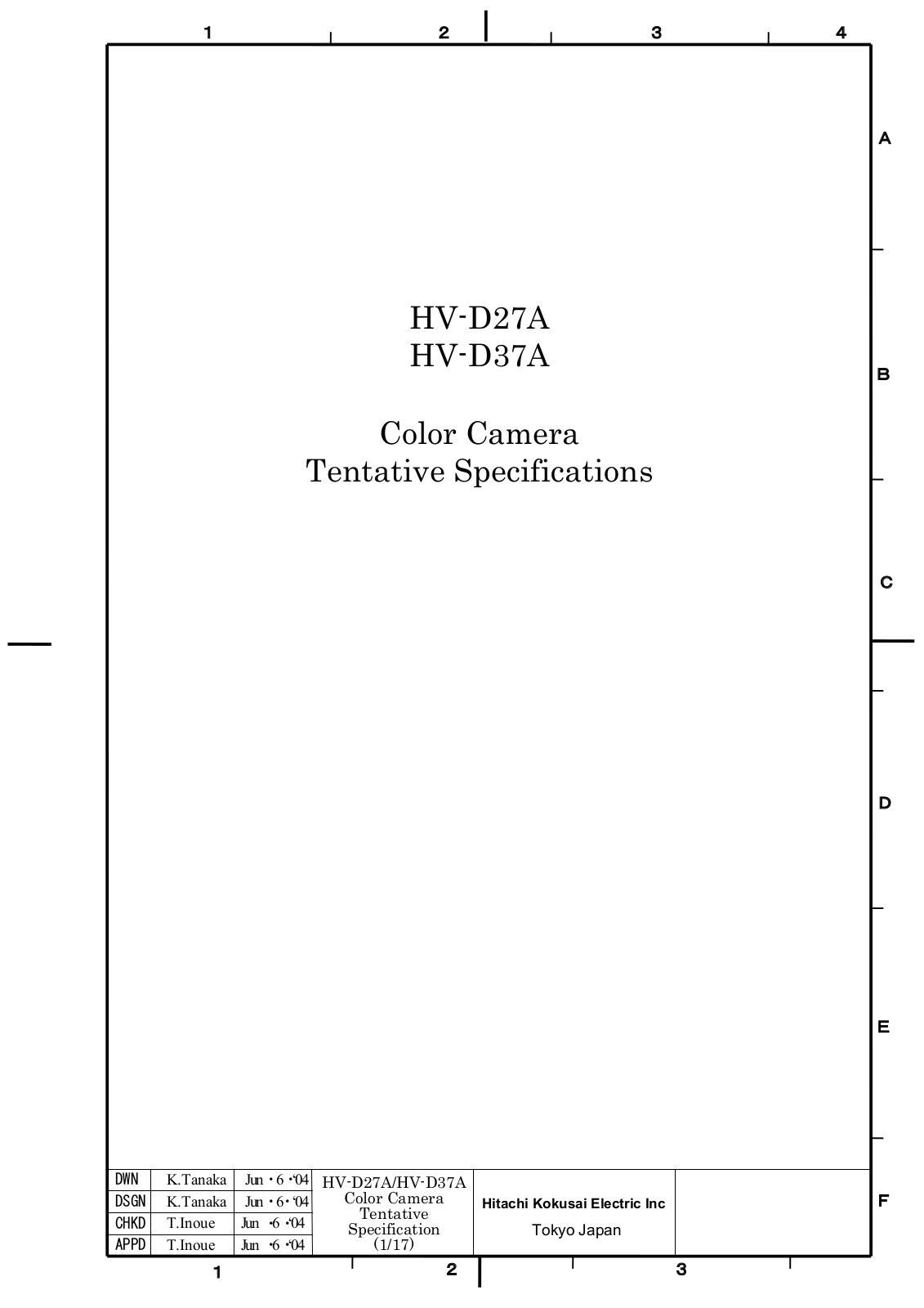 Hitachi HV-D27A, HV-D37A User Manual