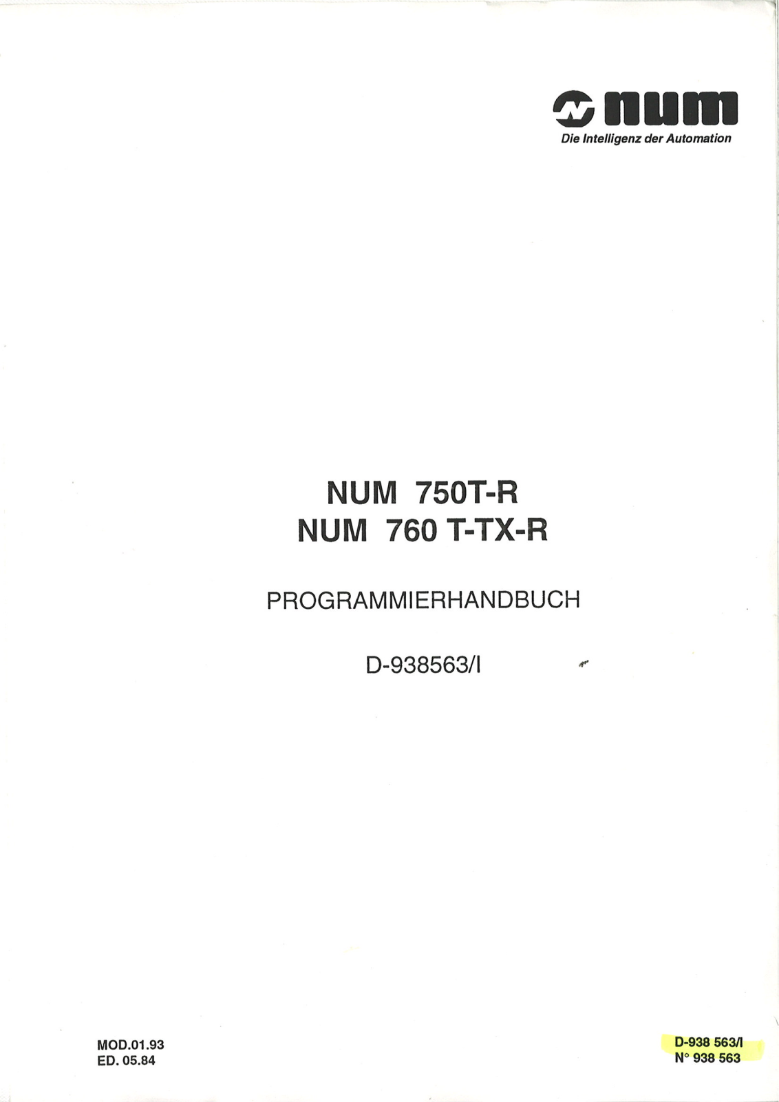 Num 750T-R User Manual