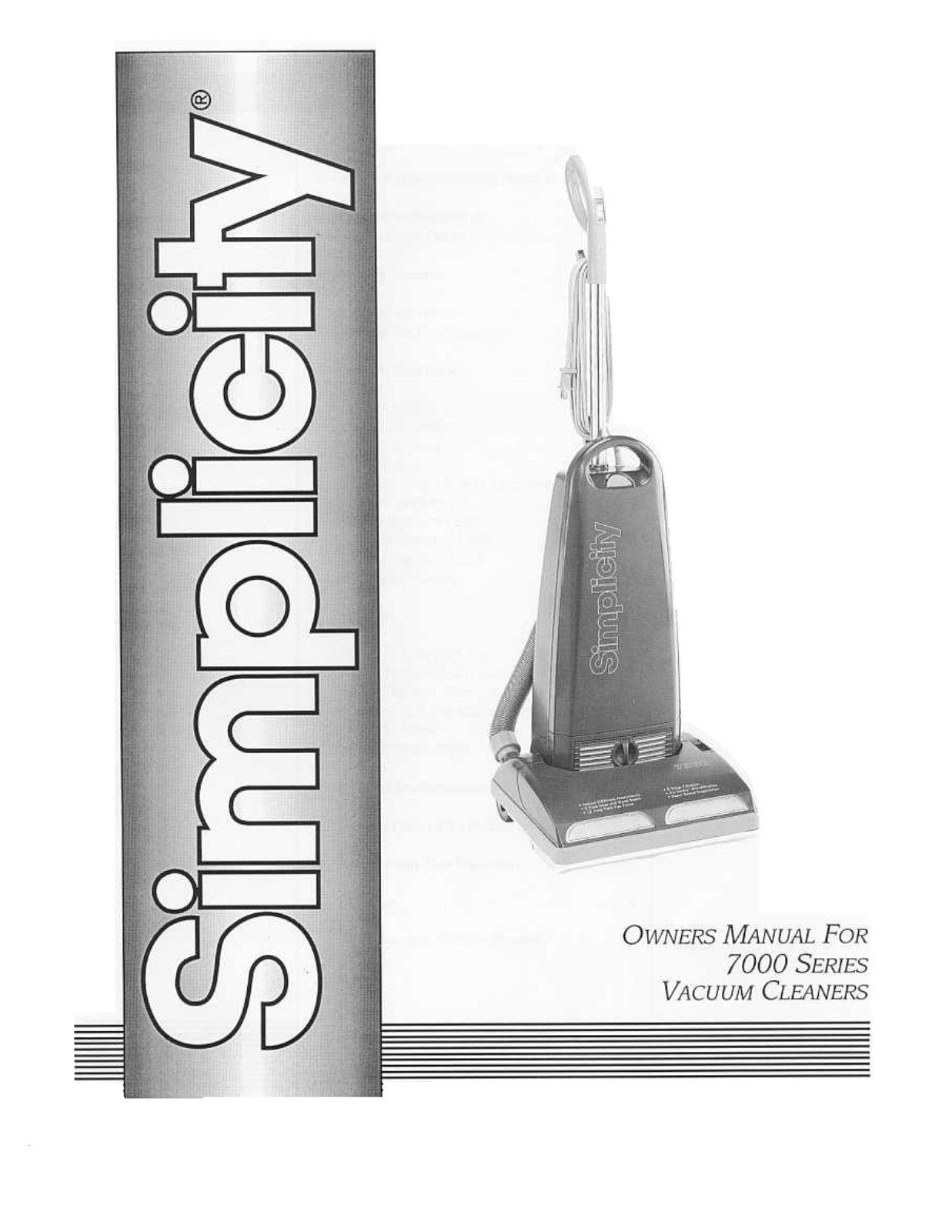 Simplicity 7450, 7300, 7350, 7400, 7250 User Manual