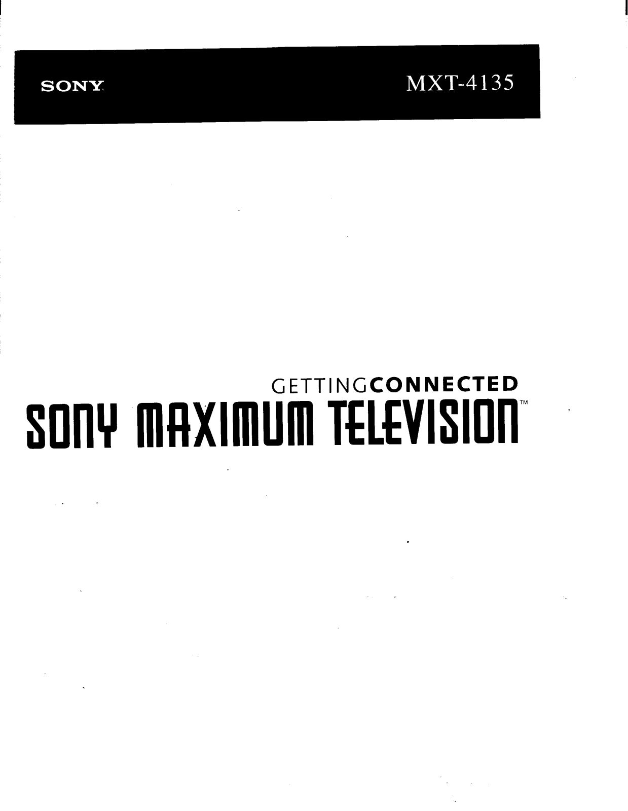 Sony MX-T4135 Operating Manual