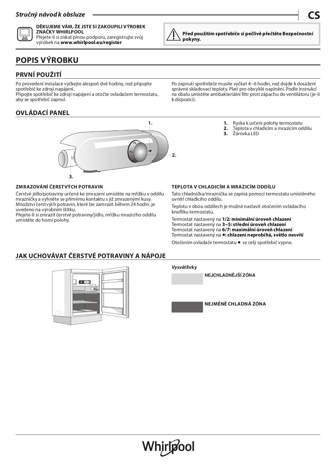 WHIRLPOOL ARG 750/A+ Daily Reference Guide