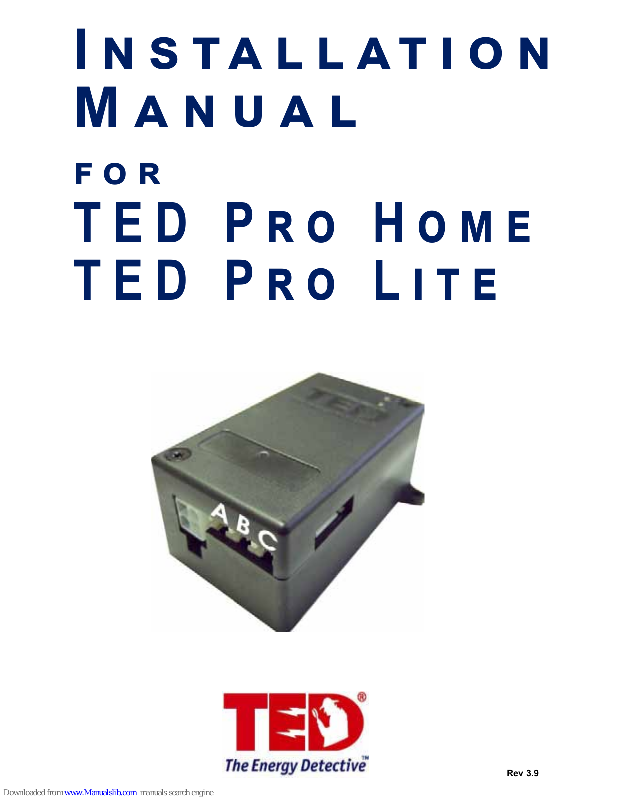 TED pro home, pro lite, home Installation Manual