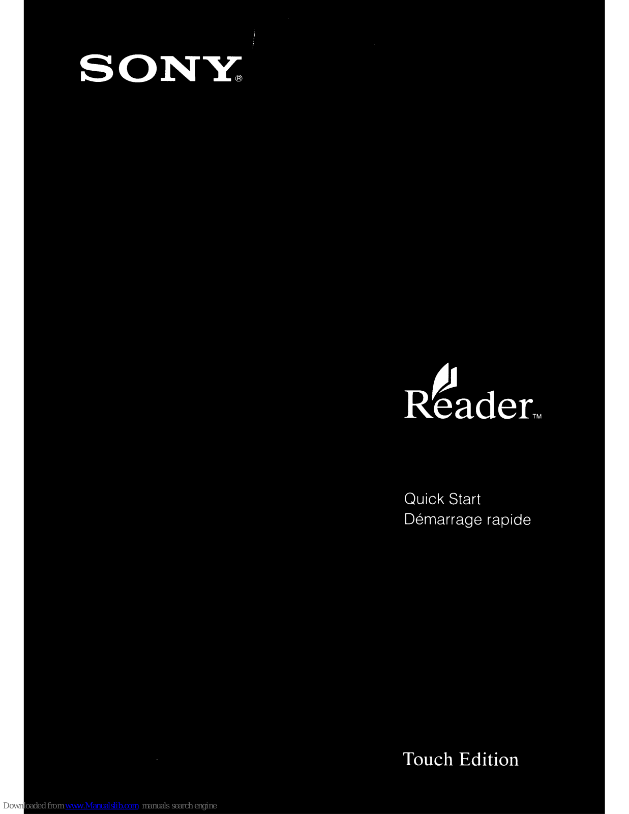 Sony Reader Quick Start Manual - ManualMachine.com