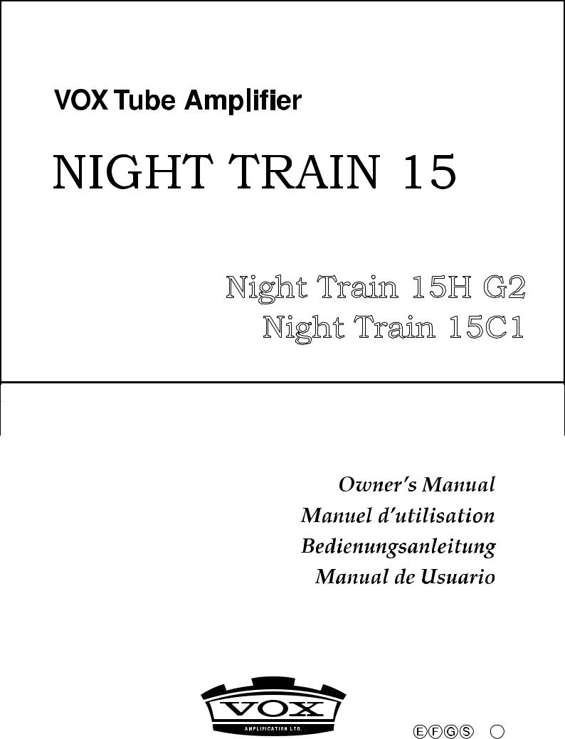 Vox NT15C1 G2 User Manual