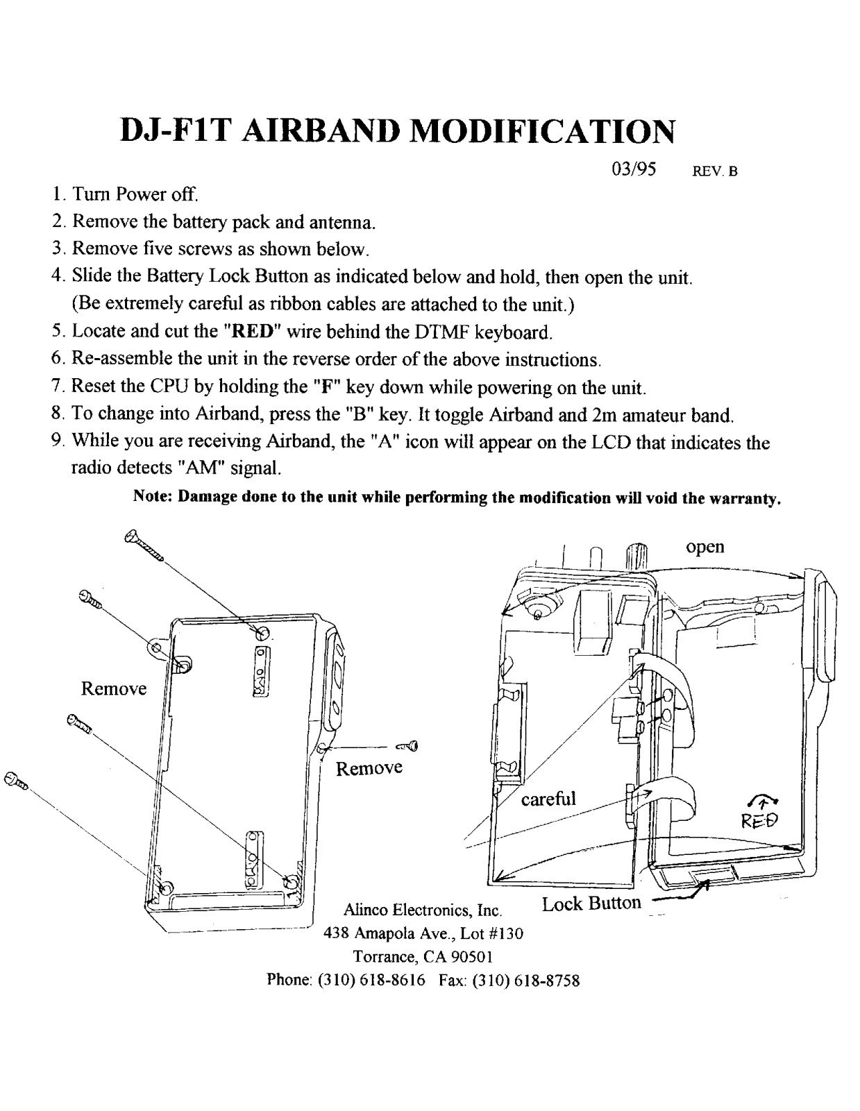 Alinco djf1T User Manual