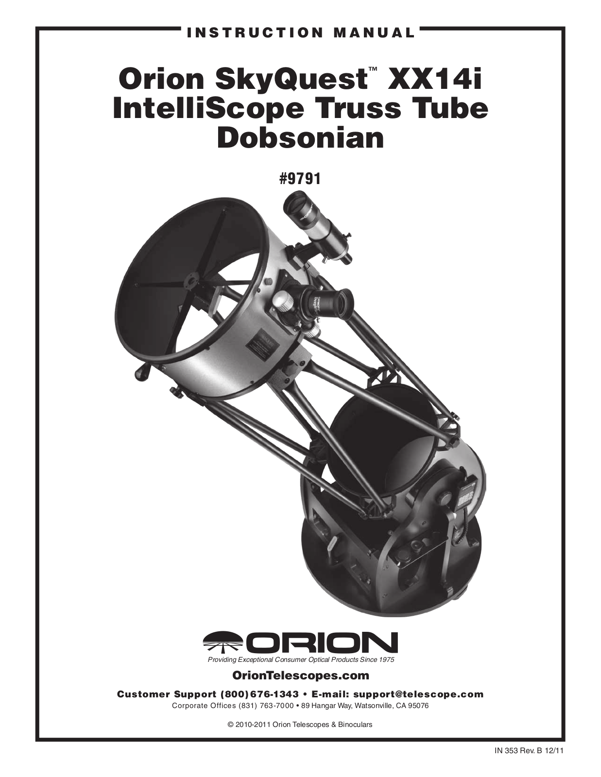 Orion XX14I User Manual