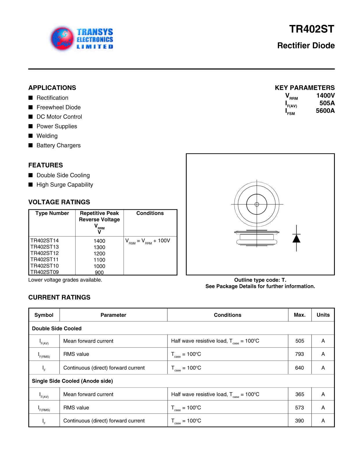 TEL TR402ST11, TR402ST10, TR402ST09, TR402ST14, TR402ST13 Datasheet