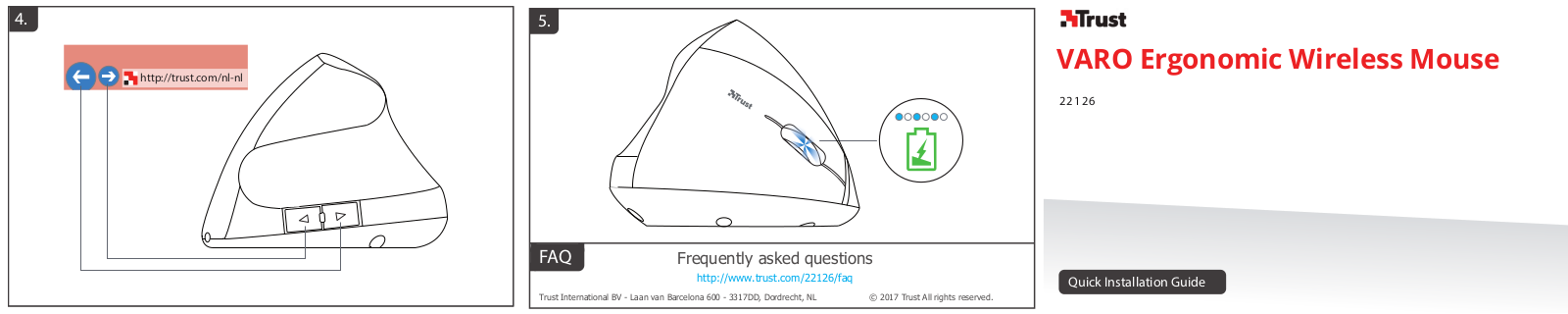 Trust Varo Wireless Ergonomic Mouse operation manual