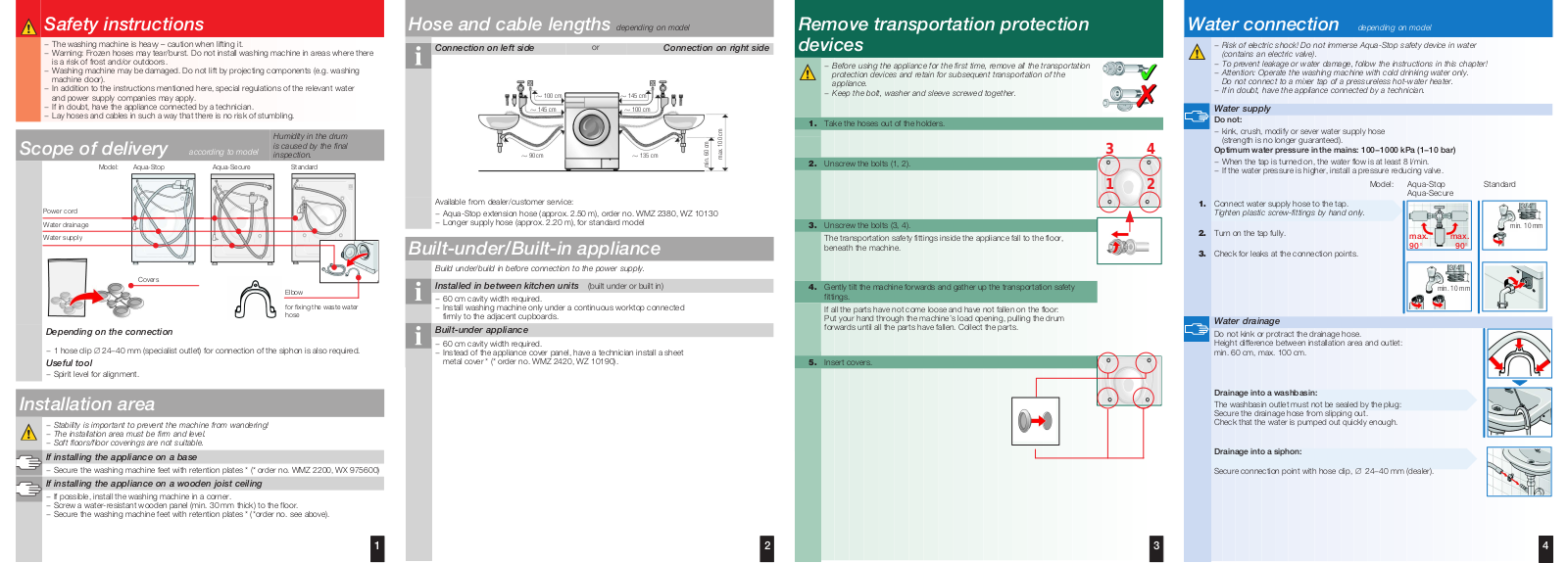 Constructa WFP1001C7, CWF12E261I, W7320F0EU, WFP801C7 User Manual