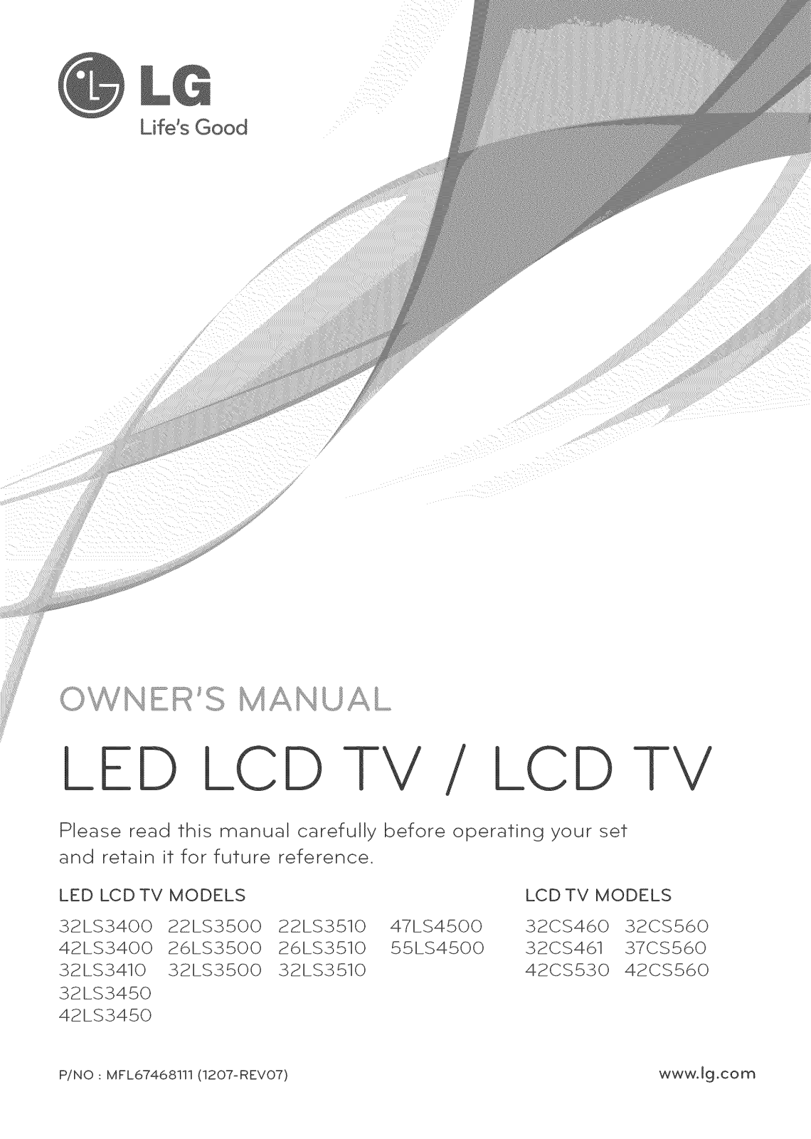 LG 47LS4500-UDAUSZLUR, 47LS4500-UDAUSWLUR, 47LS4500-UDAUSWLJR Owner’s Manual