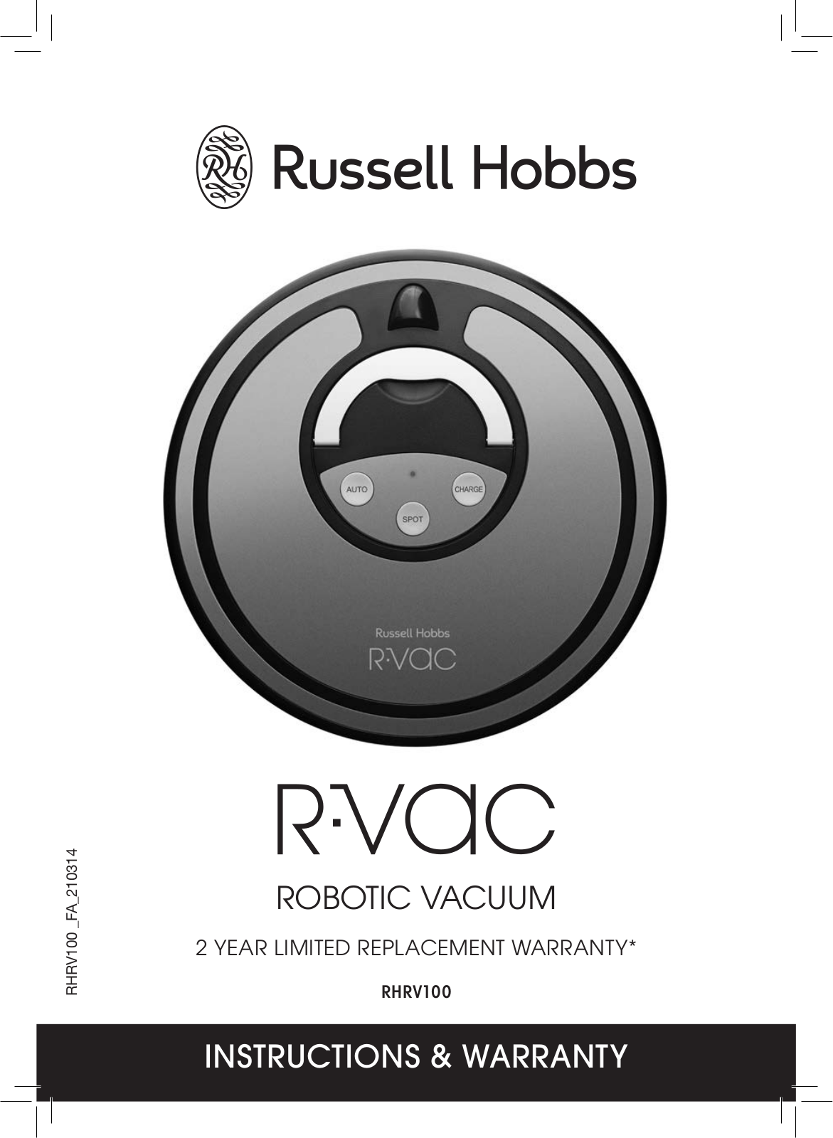 Russell Hobbs RHRV100 User Manual