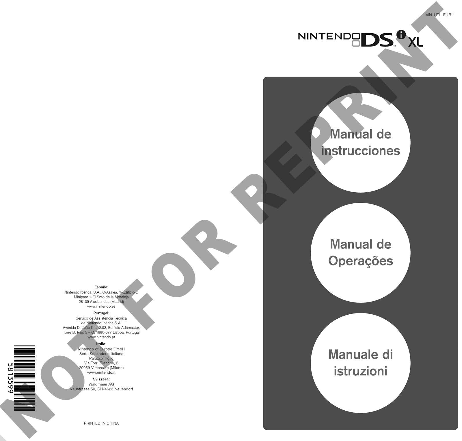 Nintendo DSi XL Instruction Manual