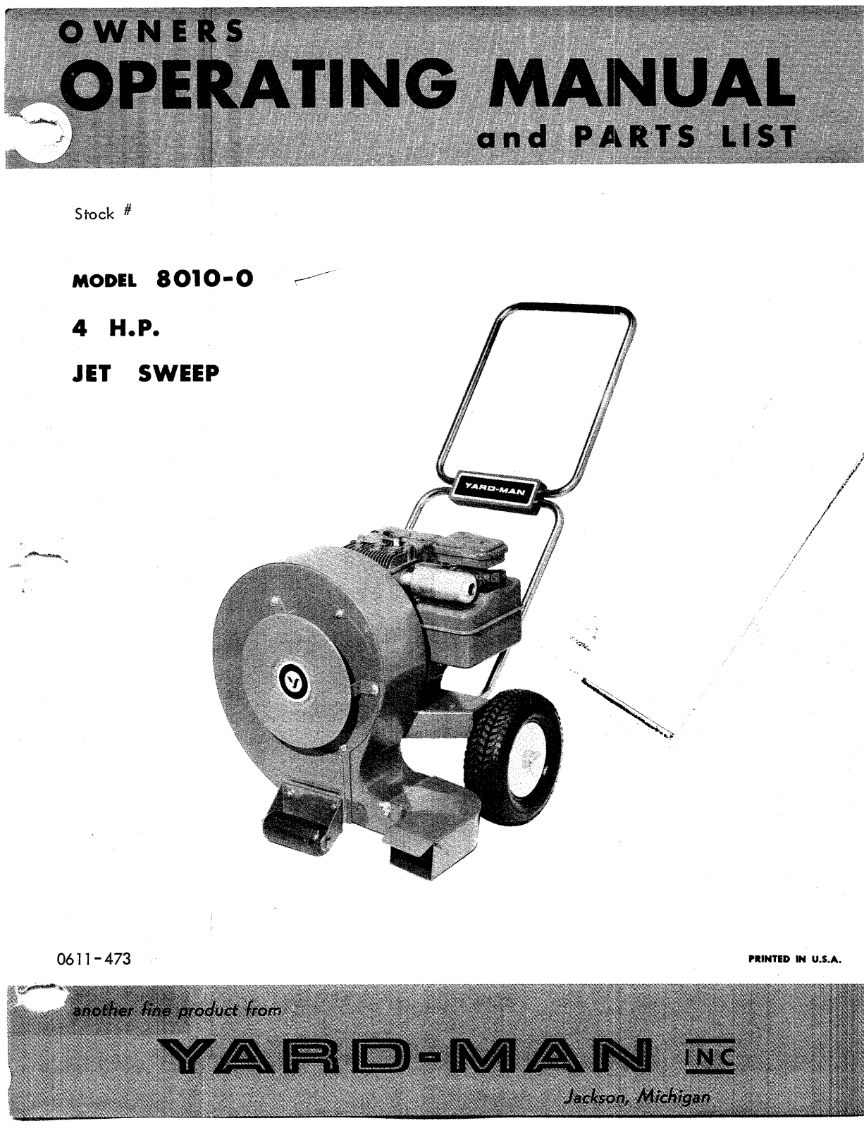 Mtd 8010-0 owners Manual