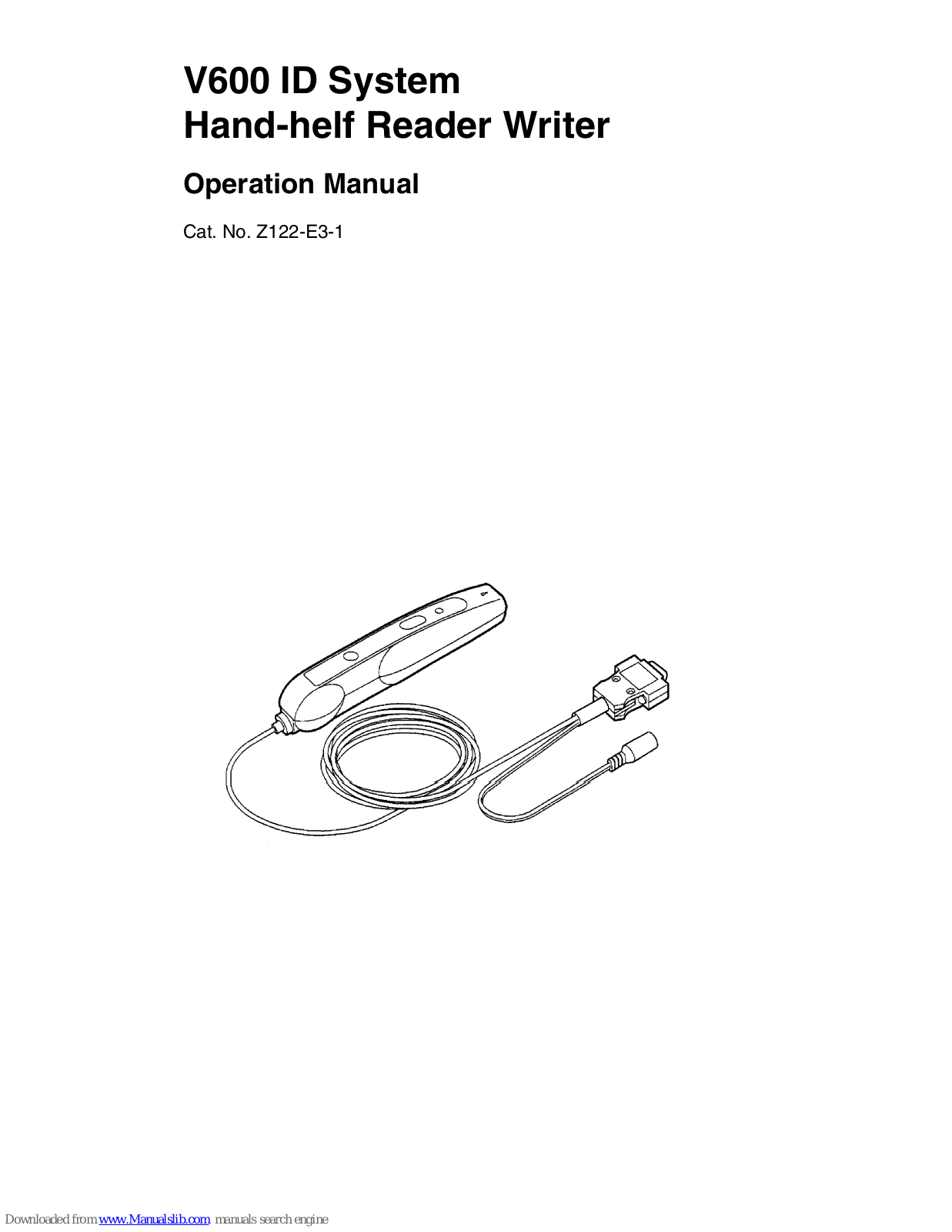 Omron V600-CH1D, Z122-E3-1 Operation Manuals